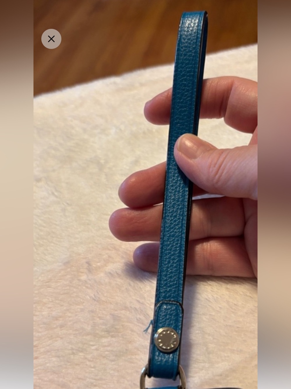 Henri Bendel Teal Stud-Trim Envelope Wallet Clutch - Picture 11 of 11